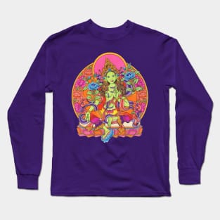 Green Tara, Sunrise Style Long Sleeve T-Shirt